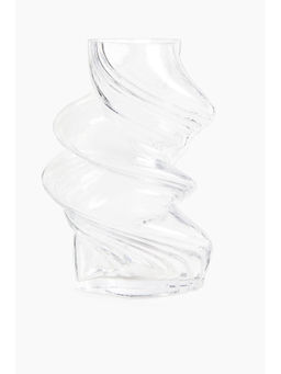 H&M - Transparent Large Twisted Glass Vase