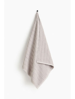 H&M - Beige Textured Bath Towel