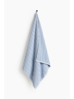 H&M - Blue Textured Bath Towel