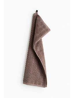 H&M - Brown Textured Hand Towel
