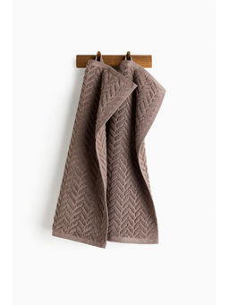 H&M - Brown 2-Pack Textured Guest Towels