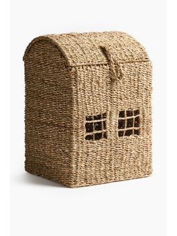 H&M - Beige Large House-Shaped Storage Basket