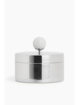 H&M - Silver Marble-Detail Stainless Steel Box