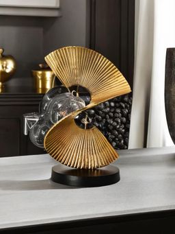 At Home by Nilkamal - Conical Arched Decorative Metal Showpiece (Gold)