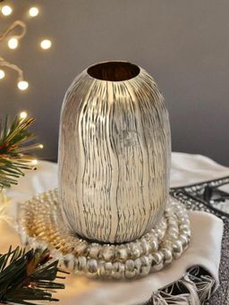 At Home by Nilkamal - Ripple Decorative Metal Flower Vase (Gold)