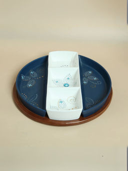 Smokey Cocktail - Modern Round Serving Platter