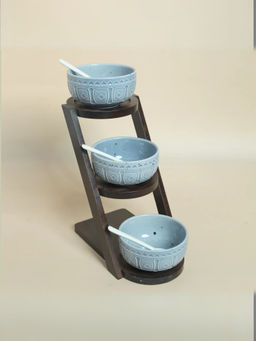 Smokey Cocktail - Three Tier Bowls - Beige (Pack of 3)