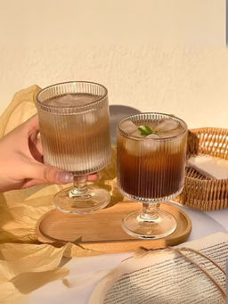 Smokey Cocktail - Stria Stripe Beverage Glasses (Pack of 6)