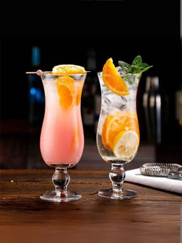 Smokey Cocktail - Hurricane Wave Glasses (Pack of 6)