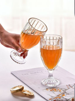 Smokey Cocktail - Wide Striped Coffee Glasses (Pack of 6)