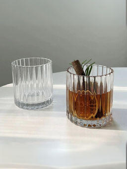 Smokey Cocktail - Fine Lined Whiskey Glasses (Pack of 2)
