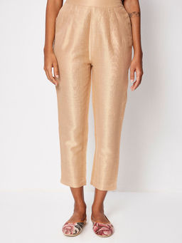 Ancestry - Rose Gold Solid Straight Pant
