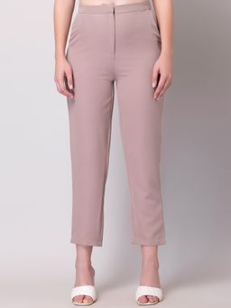 FabAlley - Pink High Waist Tapered Trousers