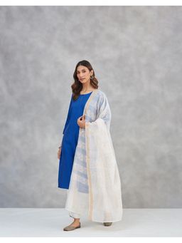 Fabindia - Women Natural Cotton Silk Blend Jamdani Dupatta