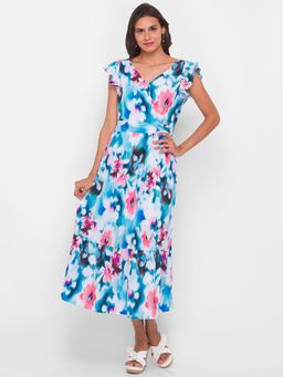 Globus - Printed Multi-Color Dress (XS)