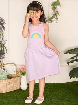 Lilpicks - Graphic Designed Sleeveless Fit N Flare Dress