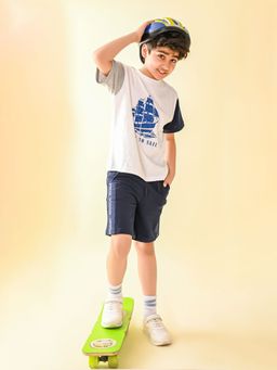 Lilpicks - Boat Printed T-Shirt with Drawstring Short (Set of 2)