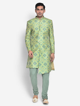 KISAH - Men Yellow Sherwani (Set of 2)
