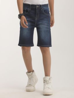 ZION - Navy Blue Solid Regular Shorts