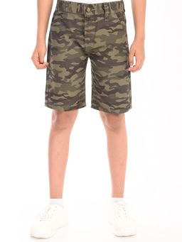 ZION - Olive Camouflage Regular Shorts