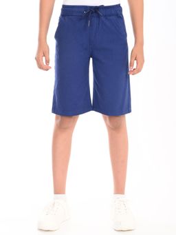 ZION - Navy Blue Solid Regular Shorts