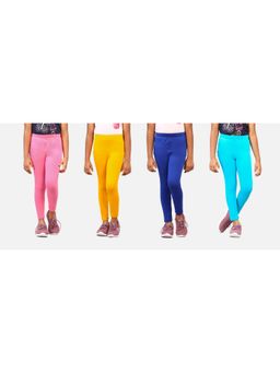 ZION - Multi-Color Solid Skinny Leggings (Pack of 4)