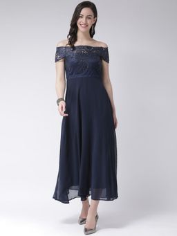 Latin Quarters - Cap Sleeve Solid Polyester Blend Dress