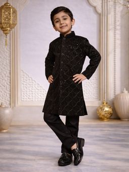 Vastramay - Boys Black Sherwani With Pant