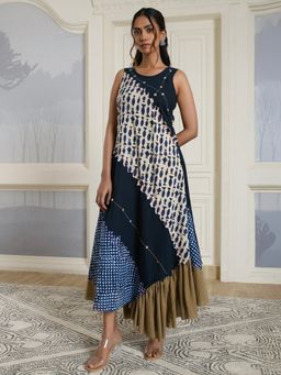 AAVYAM - Navy-Blue Indie Style Dress
