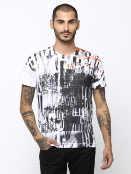 Huetrap - Mens White Short Sleeve T-Shirt