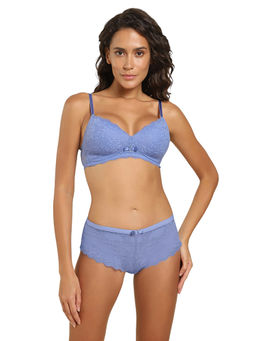 Van Heusen Woman Lingerie and Athleisure - Wireless & Padded Lace Bra - Wedgewood