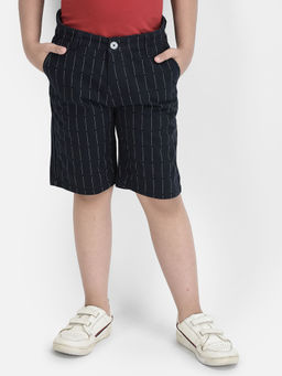 CRIMSOUNE CLUB - Navy Blue Printed Shorts