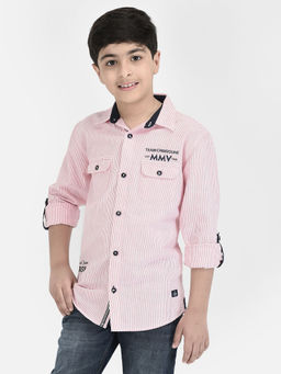 CRIMSOUNE CLUB - Pink Striped Shirt