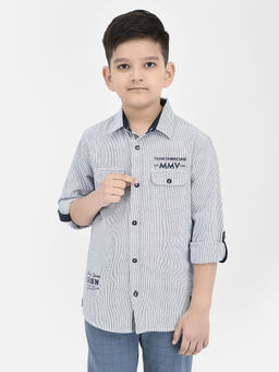 CRIMSOUNE CLUB - Blue Striped Shirt