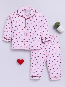 Clt.s - Pink Cotton Full Sleeve Shirt with Pyjama