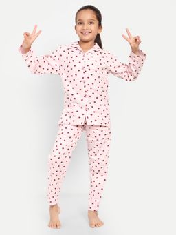 Clt.s - Pink Cotton Full Sleeve Shirt with Pyjama