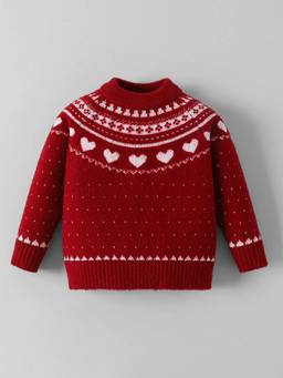 Hopscotch - Red Heart Knitted Sweater