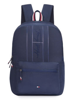 Tommy Hilfiger - Unisex Navy Blue Polyester Casual Backpack