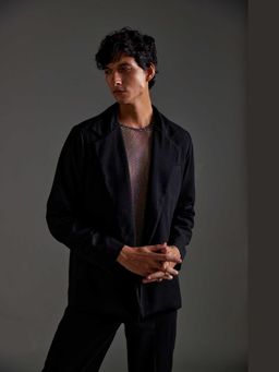 The Clothing Factory - Black Heathermoss Blazer