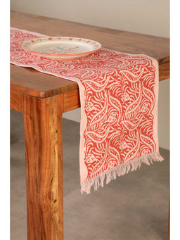 Freedom Tree - Karee Cotton Coral Red Table Runner
