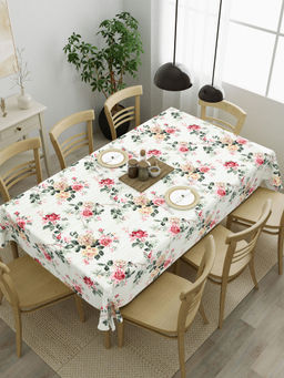 The Home Story - 100% Cotton 8 Seater Table Cover Floral Nest