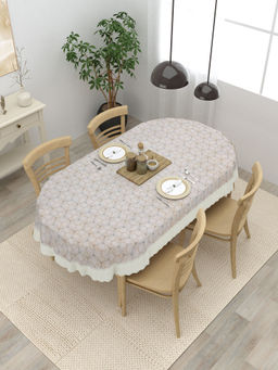 The Home Story - 4 Seater Oval Dining Table Cover Geometric