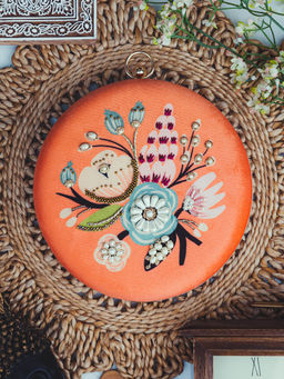 NR by Nidhi Rathi - Embroidered Orange Clutch
