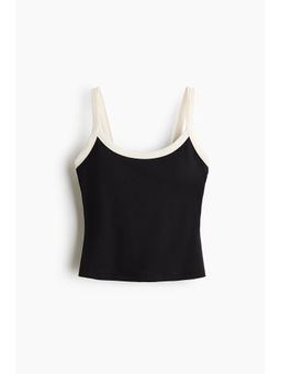 H&M - Women Black Integral-Bra Sports Vest Top With Softmove