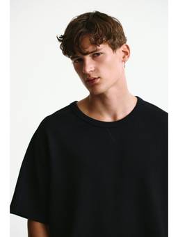 H&M MOVE - Men Black Loose Fit Waffled Sports T-Shirt With Drymove