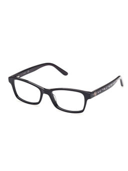 Guess - Shiny Black Lens Rectangular Sunglass Full Rim Shiny Black Frame (53)
