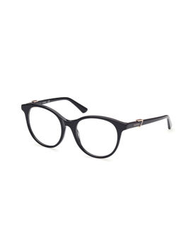 Guess - Shiny Black Lens Round Sunglass Full Rim Shiny Black Frame (53)