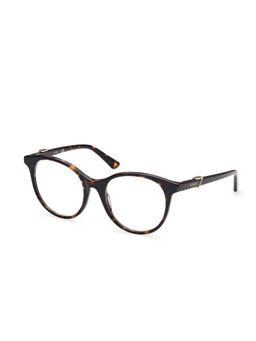 Guess - Shiny Dark Brown Demi Lens Round Sunglass Full Rim Shiny Dark Brown Demi Frame (53)