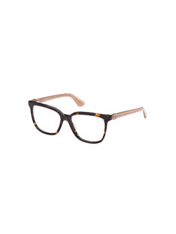 Guess - Shiny Dark Brown Demi Lens Square Sunglass Shiny Dark Brown Demi Frame (52)