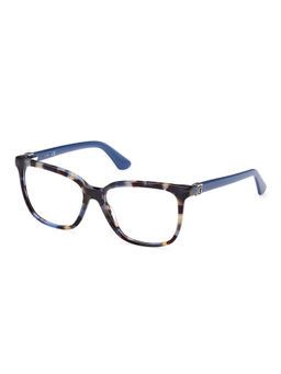Guess - Shiny Blue Demi Lens Square Sunglass Full Rim Shiny Blue Demi Frame (54)